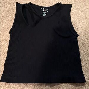 🤎Poof new york Women's Black Sleeveless Ribbed Top size small